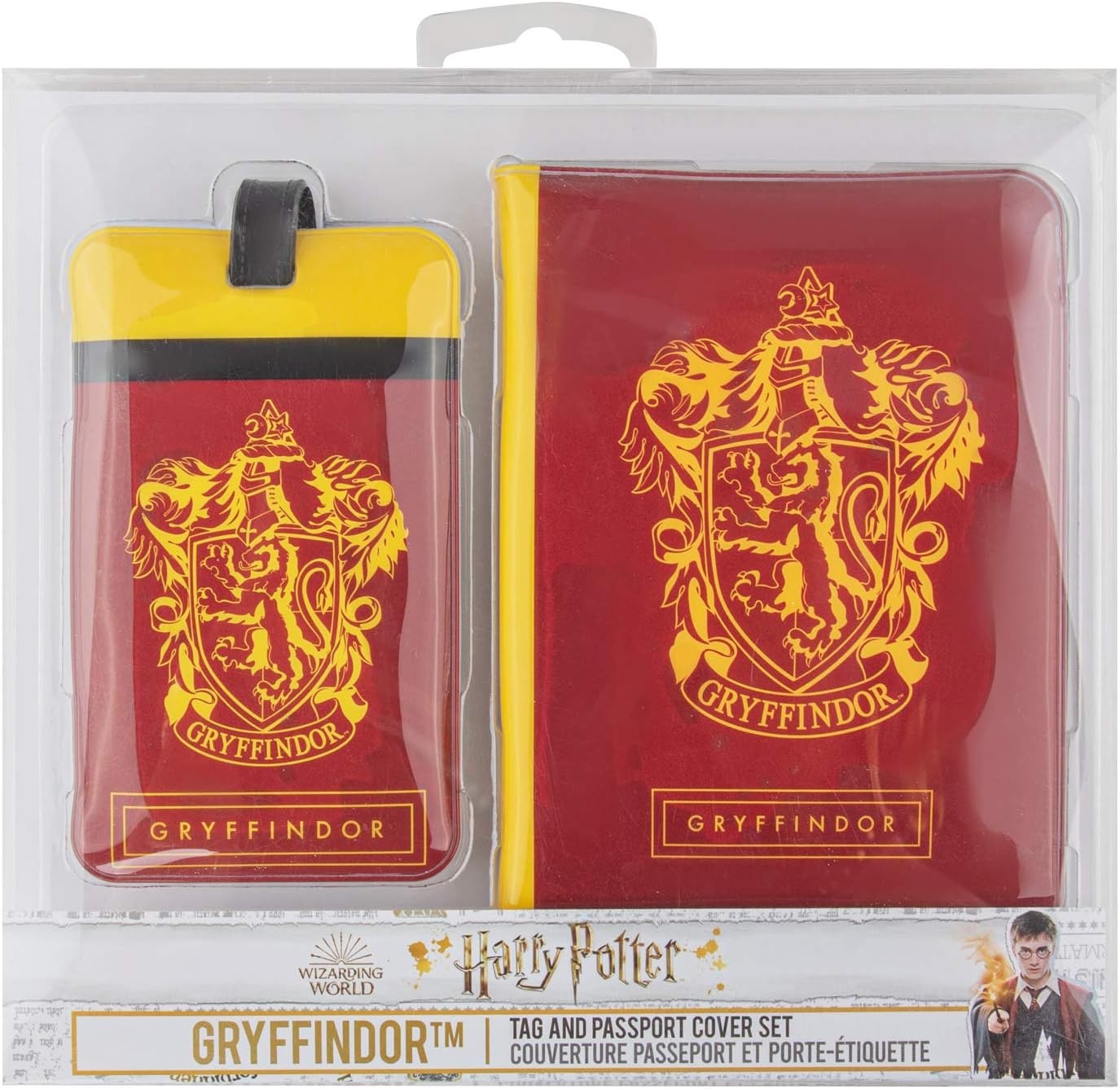 image:imageCinereplicas Harry Potter  Set of Tag amp Passport Cover SlytherinGryffindorHufflepuffRavenclaw  Official LicenseGryffindor