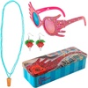 image:imageCinereplicas Harry Potter Trio of Luna Lovegood with Ghosts Radish Earrings and Cork Necklace  Officially Licensed