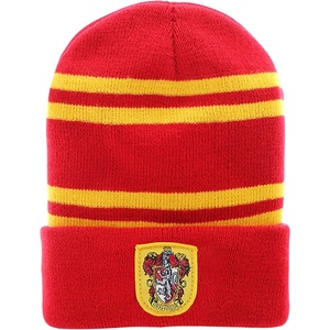 image:imageCinereplicas Harry Potter  Beanie Pompom SlytherinGryffindorHufflepuffRavenclaw  Official LicenseGryffondor Rouge